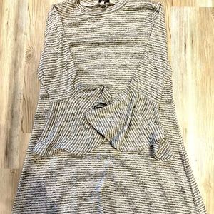 Speechless size small grey and white striped with bell sleeves